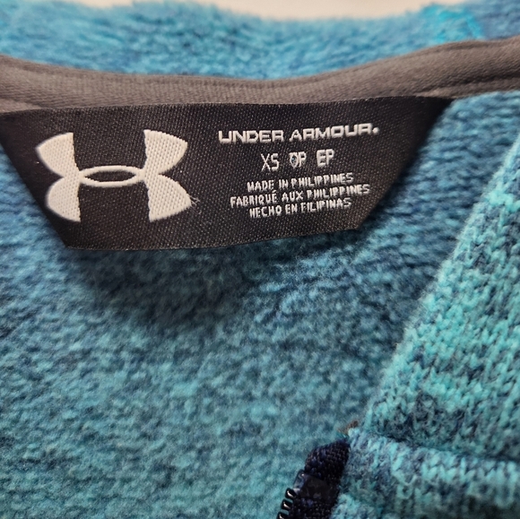 Under Armour Storm Full Zip Hoodie Womens Size XS Long Teal  Sweater - Picture 3 of 7